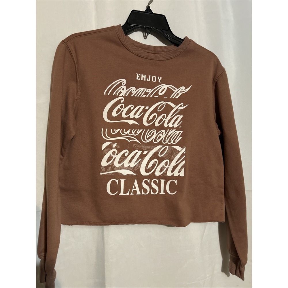 Coca-Cola Cropped Sweatshirt Women's Size S